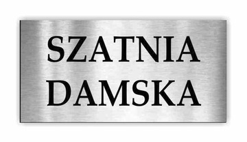 TABLICZKA na drzwi SZATNIA toaleta WC 10x5 cm 2szt