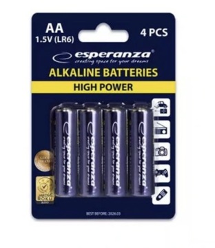 Bateria alkaliczna Esperanza AA (R6) 4 szt