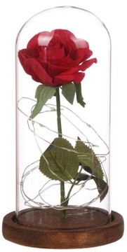 ИСКУССТВЕННАЯ ВЕЧНАЯ РОЗА В СТЕКЛЯННОМ КУПОЛЕ, КРАСИВЫЙ ПОДАРОК ​​НА ДЕНЬ РОЖДЕНИЯ ДЛЯ НЕЕ