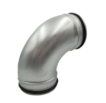 Колено штампованное спиральное фи 160 мм 90 с прокладкой