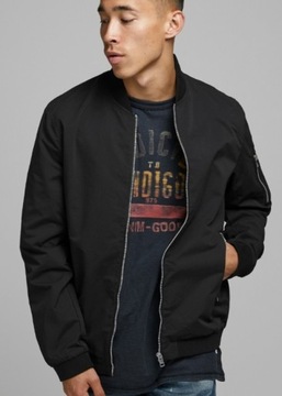 JACK&JONES MĘSKA CZARNA KURTKA BOMBER L 1M4B