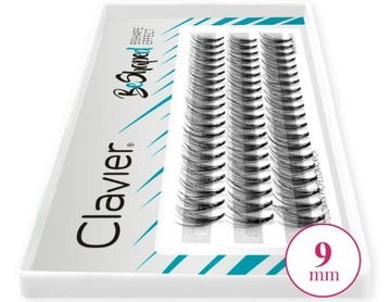 Пучки ресниц CLAVIER BeShaped 9 мм – B-завиток