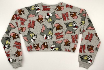 Tom and Jerry Bluza Crop Top rozm. M Kot Mysz