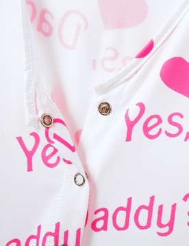 Women Yes Daddy Letter Leopard Printed Sleepwear J