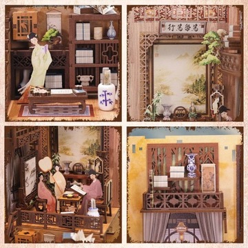 Book Nook DIY Altana Białej Orchidei CuteBee Domek pomiędzy książki