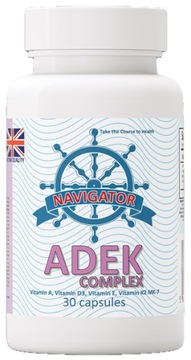 NAVIGATOR ADEK witamina A D3 E K2 MK-7 30 kapsułek