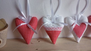 НАБОР СЕРДЦЕ, КУЛОНЫ ИЗ ХЛОПКА 4 шт.