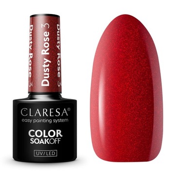 Claresa hybryda czerwień drobinki DUSTY ROSE 3