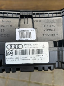 AUDI A1 8X PŘÍSTROJOVÁ DESKA BUDÍK 8X0920930C