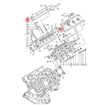 2X TĚSNĚNÍ KRYTU VENTILU 2.5 TDI AUDI A6 C5 A4 B5 B6 B7 + 6X VSTŘIKOVAČE