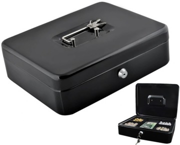 МЕТАЛЛИЧЕСКАЯ КАССЕТА ДЛЯ ДЕНЕГ, СЕЙФ, КЛЮЧЕЙ, ДОКУМЕНТОВ