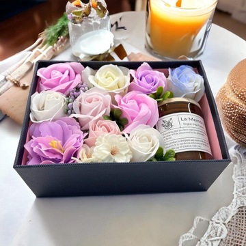 Мыло Flower Box цветы в коробке ПОДАРОК ​​ко Дню матери