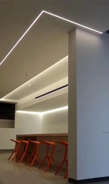 Светодиодный алюминиевый профиль, анодированный, широкий GK Board XL 1 м + абажур и торцевые заглушки