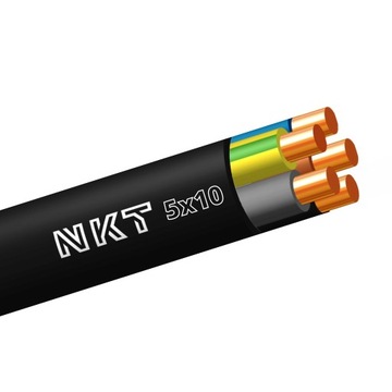 Przewód KABEL Ziemny YKY 5x10 NKT 0,6/1 kV 1mb NKT
