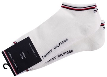 TOMMY HILFIGER SKARPETKI STOPKI 2P białe r.43-46