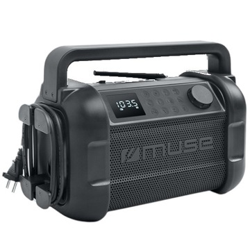 WODOODPORNY GŁOŚNIK BUDOWLANY IP64 ROBOCZY 20W RADIO FM BT MUSE M-928 FB