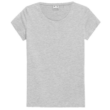 T-SHIRT 4F DAMSKI 4FSS23TTSHF580 SZARY