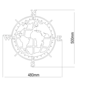 decolicious-pl декор Роза Ветров/Компас 3D ГЛОБУС