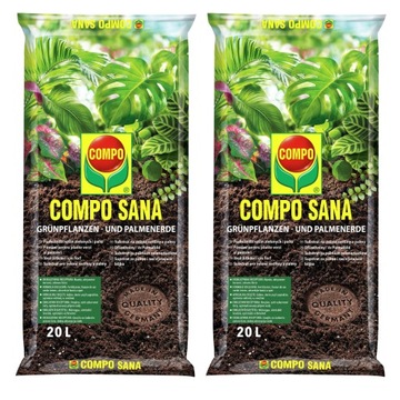 ZIEMIA podłoże do roślin ZIELONYCH palm monstera 2x20L COMPO