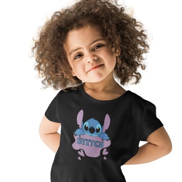 T-SHIRT KOSZULKA DZIECIĘCA BAWEŁNIANA Z NADRUKIEM Z BAJKI LILO I STITCH 128