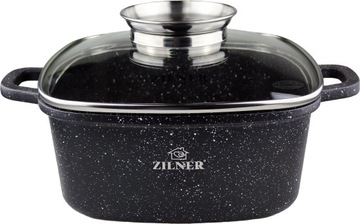 Garnek Kwadratowy 20cm MARMUR Gaz Indukcja ZILNER