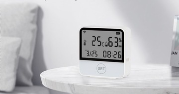 ТЕРМОМЕТР МЕТЕОСТАНЦИЯ БЕСПРОВОДНАЯ ПОГОДА ГИГРОМЕТР ЧАСЫ WIFI TUYA