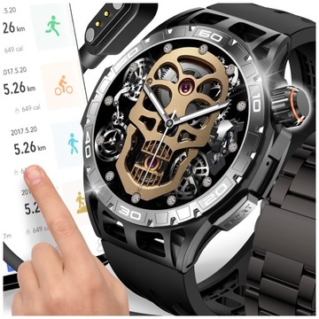 SMARTWATCH ZEGAREK MENU MĘSKI ROZMOWY POLSKIE SPORT AMOLED SMART WATCH