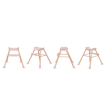 Kidwell EATAN WOOD krzesełko drewniane 4w1 pink