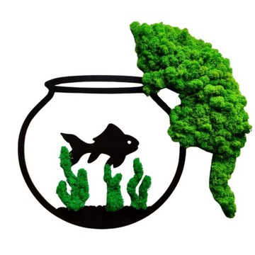 Obraz – akwarium i kotek z mchu