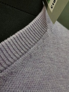 M&S nowy sweter męski fioletowy w serek XL