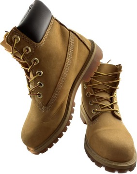 Buty żółte TIMBERLAND skóra botki wiązane USA r.35