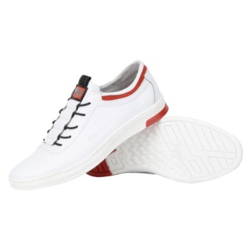 BUTY MĘSKIE SKÓRA CASUAL K22 BIAŁY POLSKIE 40