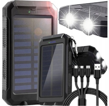 MOCNY PANCERNY POWERBANK SOLARNY TURYSTYCZNY 20000