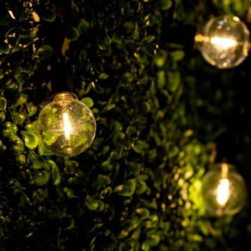 GIRLANDA OGRODOWA SOLARNA 30x ŻARÓWEK LED + PILOT Długość 1517 cm