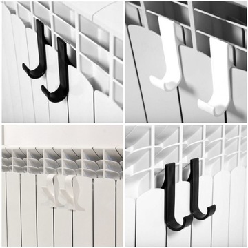 КРЮЧОК ДЛЯ РАДИАТОРА ВЕШКА ДЛЯ РАДИАТОРА ВАННОЙ, ЧЕРНЫЙ НАБОР 2 шт. ПОЛОТЕНЦА