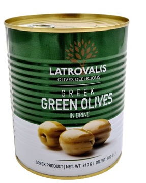 ZIELONE OLIWKI GRECKIE Z PESTKĄ LATROVALIS