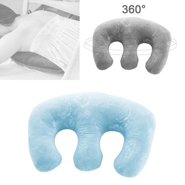Мягкая съемная подушка для груди, массажная подушка для груди, женственная, синяя