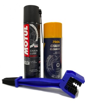 Zestaw do łańcucha Motul C2+ Mannol 7904 szczotka