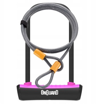 Zapięcie rowerowe Onguard 8154 U-Lock ULOCK Neon różowy