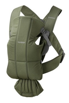 BABYBJORN Міні Woven переноска для новонародженого темно-зелені м'які зручні