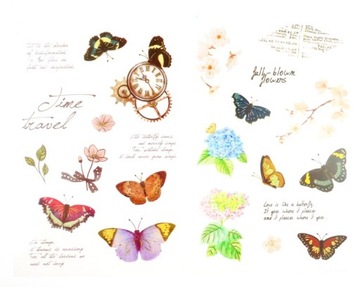 naklejki do scrapbooking motylki motyle 2 szt/kpl