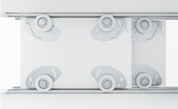 Раздвижной шкаф с рейками + зеркало MANILA T 140x265 под замер! Доска 18 мм