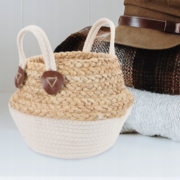 Цветочная корзина, плетение из соломы, бамбуковые растения