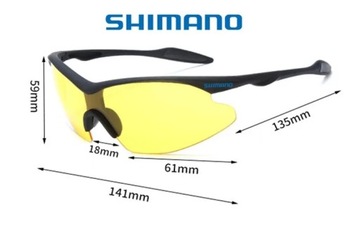 Bezramkowe okulary wędkarskie SHIMANO dla mężczyzn i kobiet na świeżym powietrzu