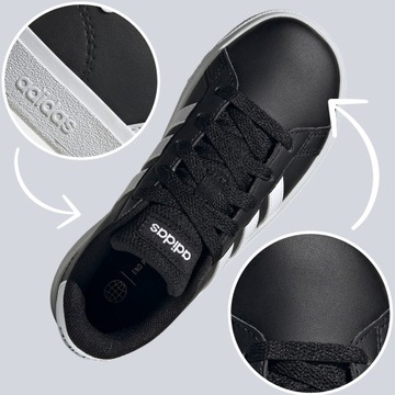 buty damskie adidas sportowe grand court lekkie trampki czarne r 37 1/3