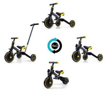 Milly Mally Rowerek 4w1 Optimus Plus black