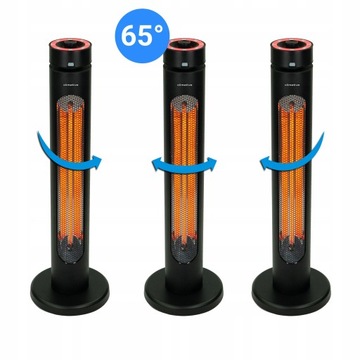 Инфракрасный радиатор, 8 уровней, пульт дистанционного управления 2 кВт, ИК-таймер AURA для террасы