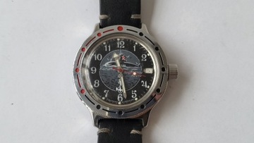 ZEGAREK VOSTOK AMFIBIA U-BOOT AUTOMAT KOMANDIRSKI KAPITAN ŁODZI PODWODNEJ