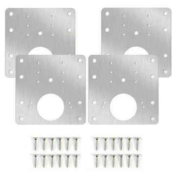 4 x КОМПЛЕКТ ДЛЯ РЕМОНТА ВЫРЫВАННЫХ ПЕТЛЕЙ РЕМОНТНАЯ ПЛАСТИНКА ДЛЯ МЕБЕЛИ