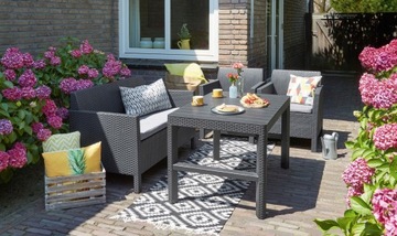 Стол Keter Allibert Rattan Lyon двухпозиционный, графика